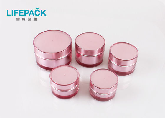 Classic Round Custom Makeup Packaging , Double Walled Cosmetic Container Set