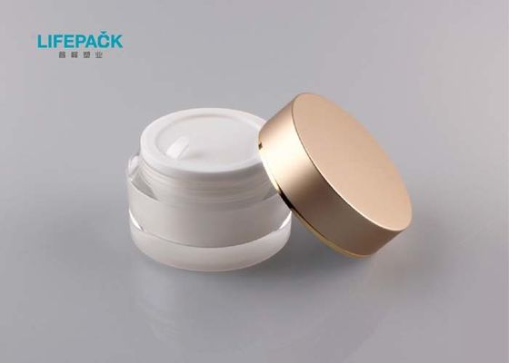 High Definition Transparent Cosmetic Acrylic Jar 50g Capacity With Gold Cap