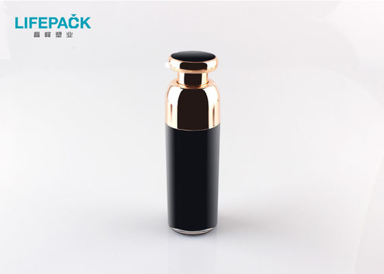 Black Golden Vacuum Acrylic Lotion Bottles Double Wall 100ml Capacity