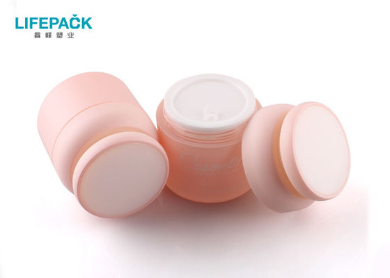 Pink Injection 50ml Cosmetic Jars With Lids Slim Neck For Skin Care