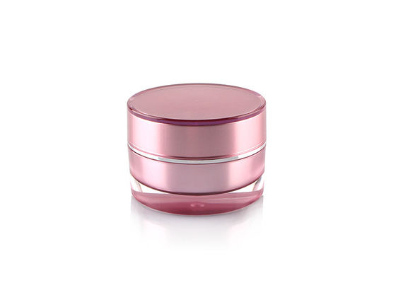 Double Layer Cream Cosmetic Jar 20g / 20ml Pink Face Cream Containers
