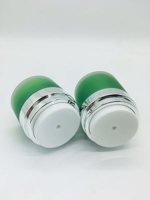 Green Squeeze Plastic Airless Cosmetic Jar 15ml 30ml 50ml Hot Stamping Surface