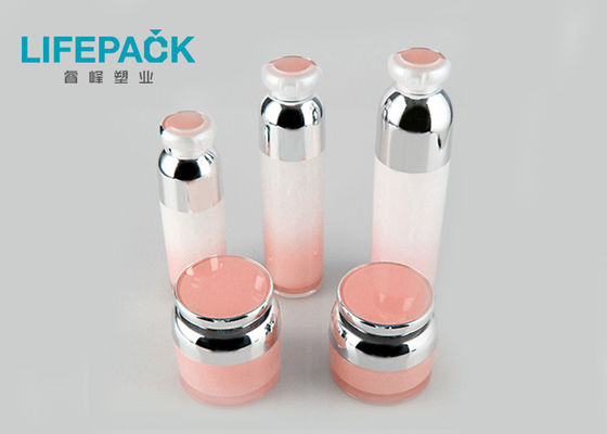 Cylinder Shaped Cosmetic Packaging Set Airless Structure With Slim Neck