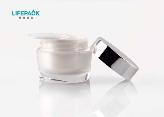 PMMA 49mmx45mmx38mm Cosmetic Jars With Lids 15g High End Plastic Material