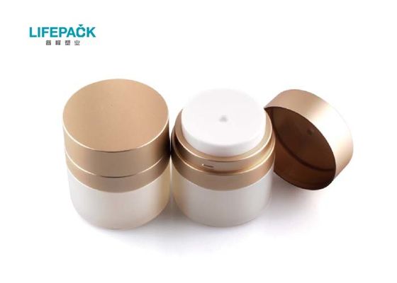 Cylinder Shaped Airless Small Plastic Cosmetic Containers 15ml Capacity With Cap
