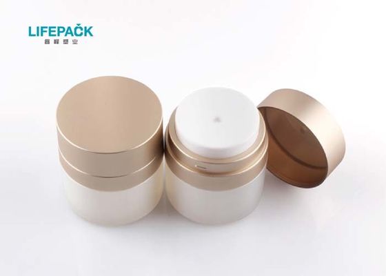 Double Layer Airless Empty Cosmetic Jars Cylinder Shape Φ63mmx75mm Size With Pump