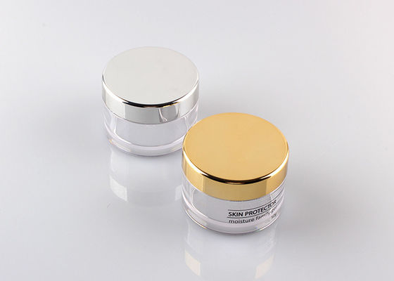 Gold Cap 50g Round Cosmetic Jar Single Wall Structure Customized Color