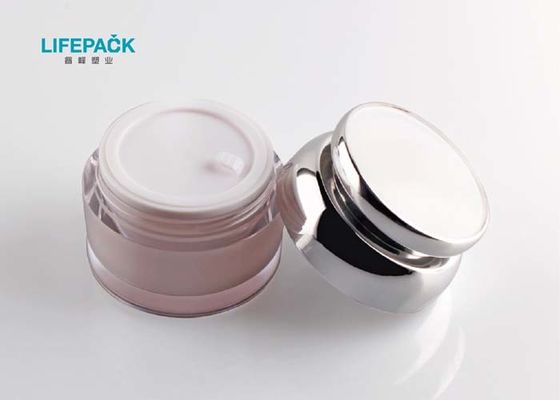 Plastic Cosmetic Jars With Lids Round Shape 30g 50g Capacity Customized Color