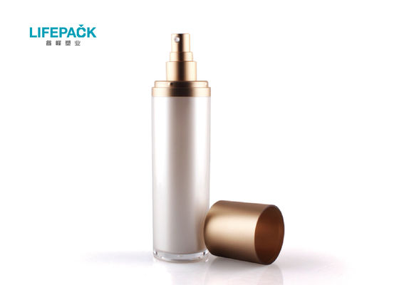 Skincare Toner Acrylic Lotion Bottles White Color Cap Metalizing Finish