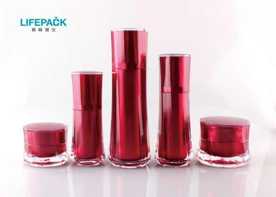 Korean Style 50ml Acrylic Lotion Bottles Silk Printing Finish For Make Up Primer