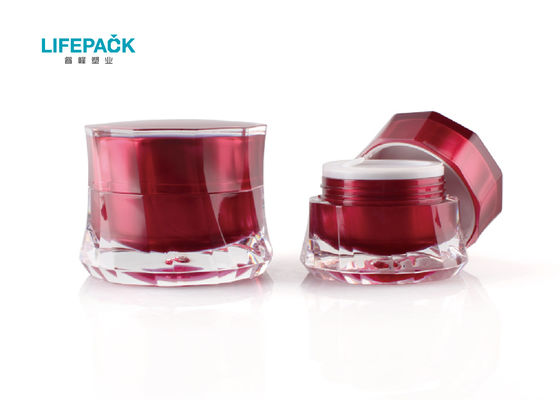 Elegant Small Plastic Jars With Lids , Face Cream Jars Long Shelf Life