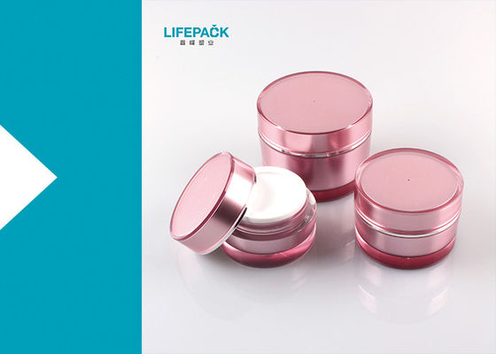 Cylinder Empty Makeup Containers , 20ml Luxury Acrylic Jars For Cosmetics