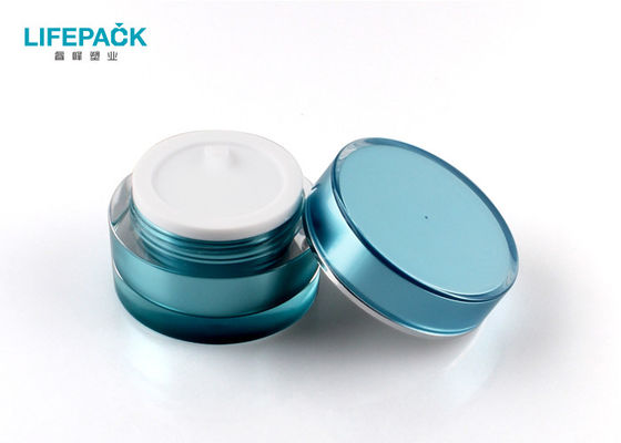 Plexiglass Cylinder Jars , 50g Organometallic Blue , Makeup Jars