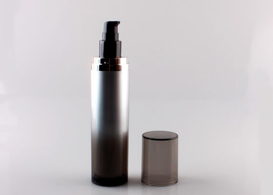 Transparent 100ml Acrylic Lotion Bottles Thick Plastic Gradient Black Color