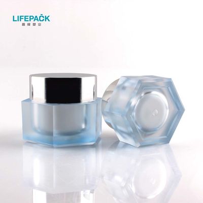 30ml Hexagonal Plastic Airless Bottle Injection For Luxury Cosmetic Packaging
