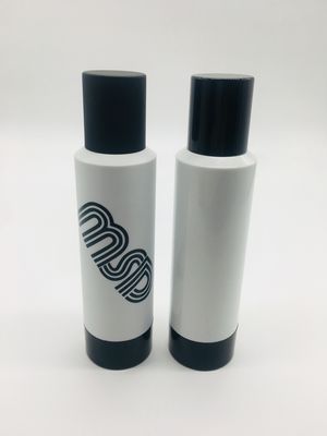 Cylinder 35ml Plastic Airless Bottle For Skincare Cream White Black Color