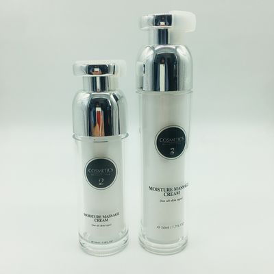 Customized Screw Pump Airless Plastic Cosmetic Bottles 1oz 1.7oz For Skin Care