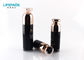 Slim Neck Black Golden Cosmetic Plastic Airless Bottle For Normal Skincare