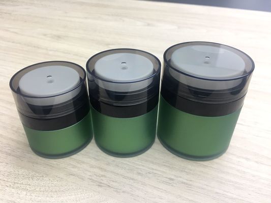 Round Cream Jar Plastic Cosmetic Jars / Airless Cosmetic Containers And Jars