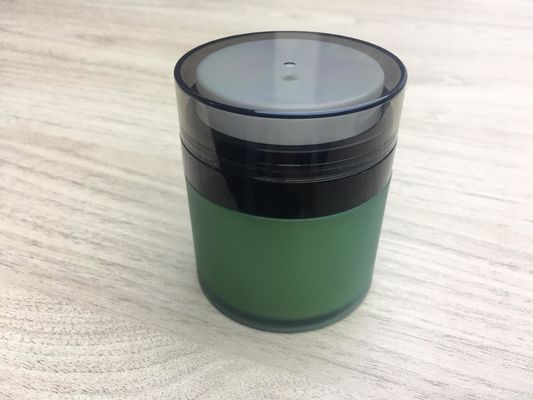 Round Cream Jar Plastic Cosmetic Jars / Airless Cosmetic Containers And Jars