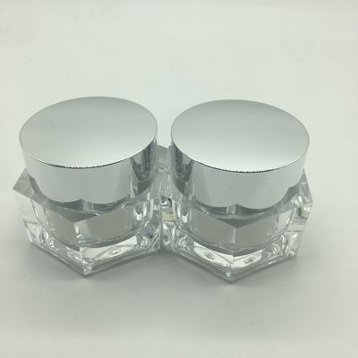 Hexagon Shape Acrylic Eye Cream Container 30ml 50ml Cosmetic Cream Jar