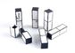 White And Black Empty Lipstick Containers / Square Type Lip Balm Tubes