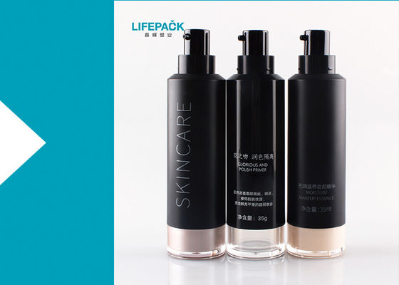 Refillable Empty Foundation Pump Bottle 50ml Capacity φ34.5mmx134mm Size