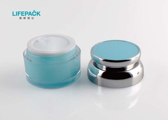 Acrylic Top Plastic Cosmetic Packaging Double Wall Structure 30g 50g Capacity