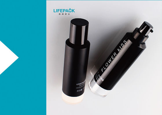 Lightweight Airless Cosmetic Pump Bottle Mate Finish With Acrylic Bottom