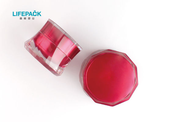 Customized Color Empty Cream Jar Clear Luxury Thick Wall Acrylic Outer Layer
